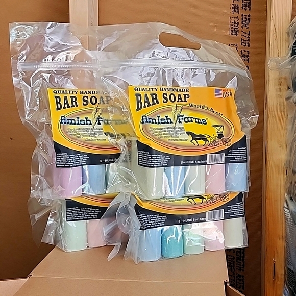 4 Pack of Amish Farm Soap total 20 bars vegan Soap Handmade Clean Scent - Picture 2 of 8